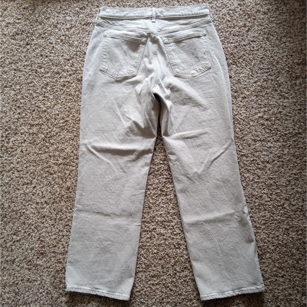Abercrombie & Fitch The Low Rise Baggy Jean Curve Love Beige Chai Short 28 - Picture 5 of 8
